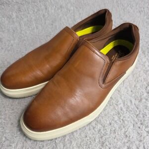 Florsheim Premier Work Mens Leather Steel Toe Loafers Safety Shoes 9.5 D WIDE